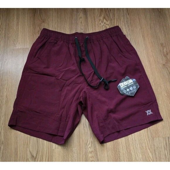 Dixxon Shorts Brad Lined Athletic Stretch Maroon Red Mens Medium - Picture 1 of 10